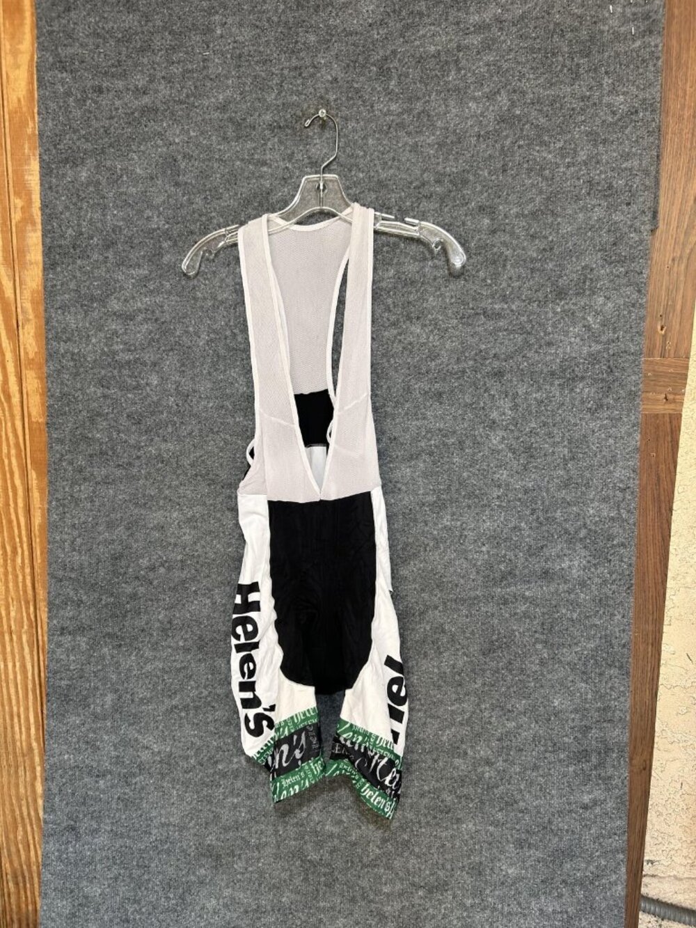 Capo Cycling Bib Shorts Mens Medium Black White Padded Chamois Bike Helen's Trek